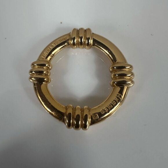 Hermes Gold Tone Scarf Ring W/ Certificate of Authenticity - Picture 4 of 12